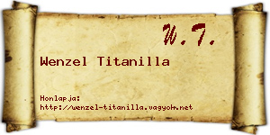 Wenzel Titanilla névjegykártya